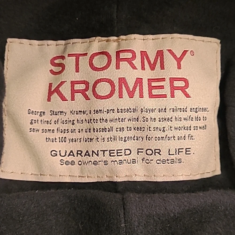 STORMY KROMER The Millie Silver Stone Grey Plaid Fleece Hunting Back Hat Cap NEW